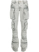 The Attico Light Grey Cotton Denim Trousers