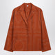 Toteme Monogram Silk Pajama Shirt In Terracotta