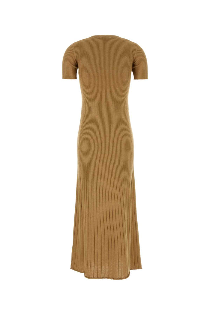 Max Mara Camel Silk Blend Europa Dress