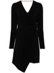 Twin-Set Black Crepe V-Neck Dress