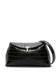 Toteme Brown Tlock Clutch In Crocodileembossed Leather