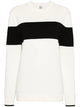 Toteme White Black Cotton Polyester Tee Knit