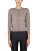 Balenciaga Allover Logo Cropped Cardigan