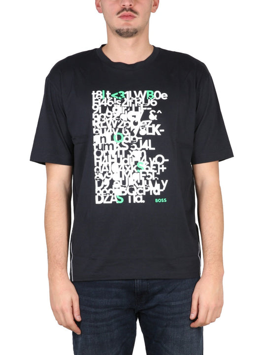 Boss Logo Print T-Shirt