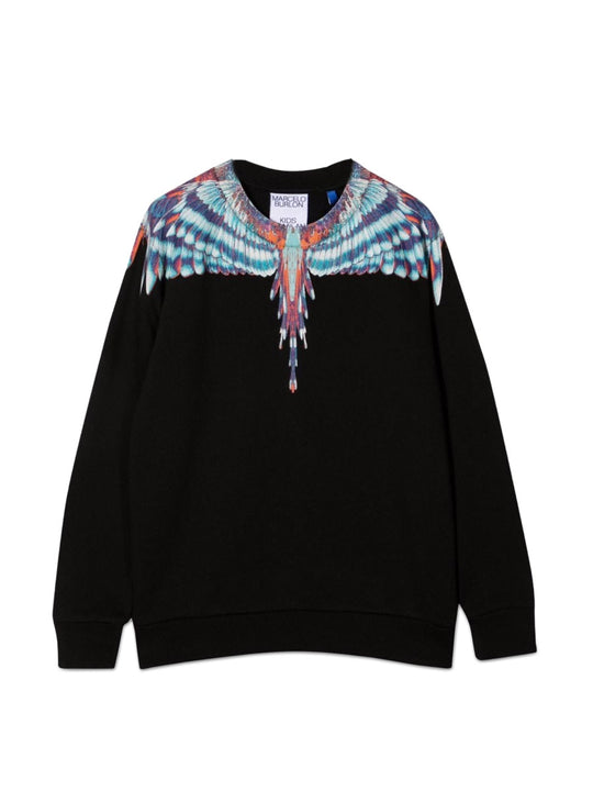 Marcelo Burlon County Of Milan Blue Birds Wings Crewneck