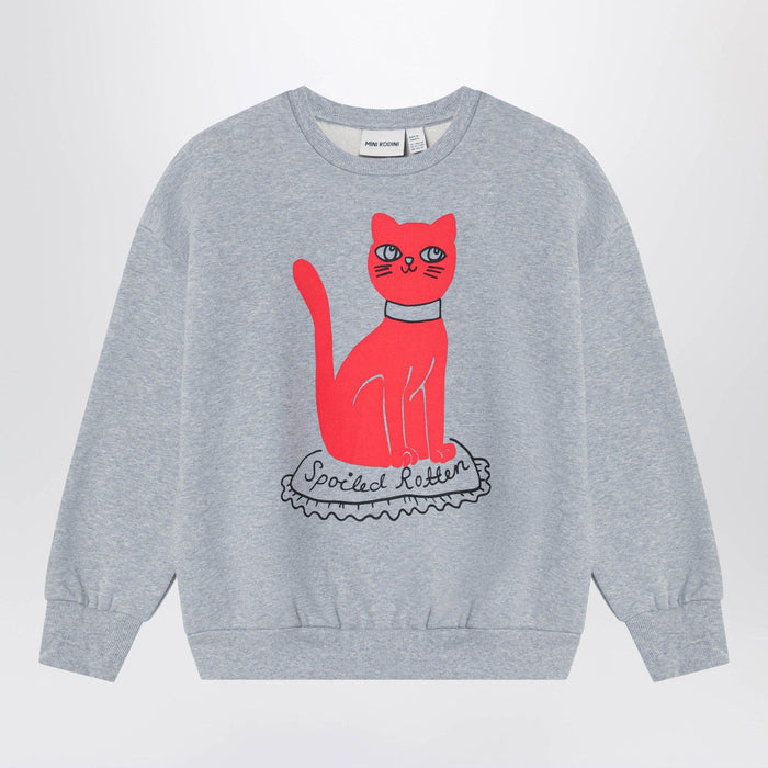 Mini Rodini Grey T-Shirt In Organic Cotton