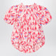 Mini Rodini Red Patterned Organic Cotton Bodysuit