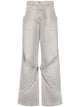 The Attico Wide-Leg Denim Cotton Jeans