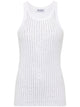 The Attico Ribbed Knit Scoop Neck Top