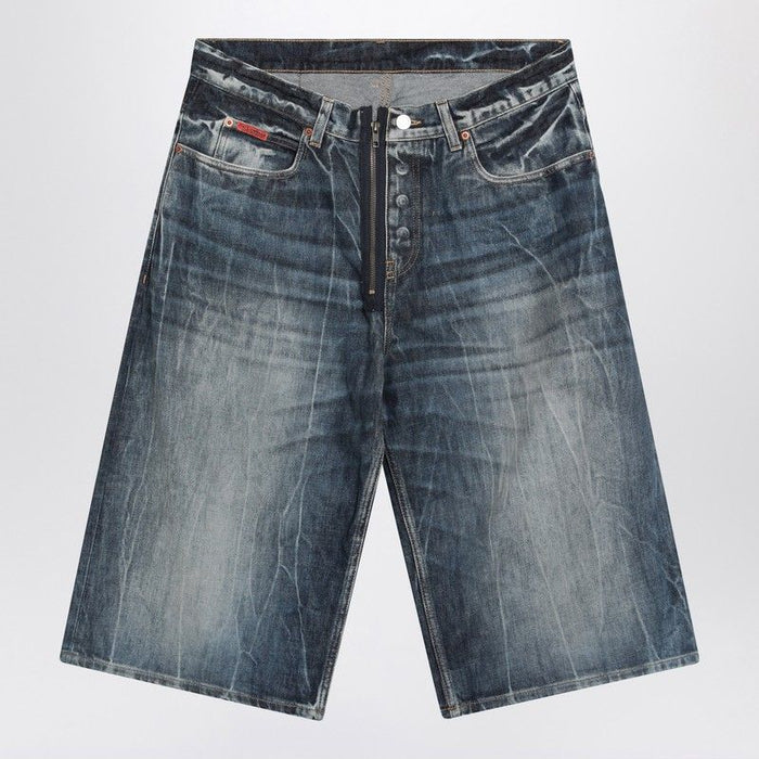 Martine Rose Bermuda In Denim Blu Acid