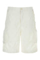 Ten C White Nylon Bermuda Shorts
