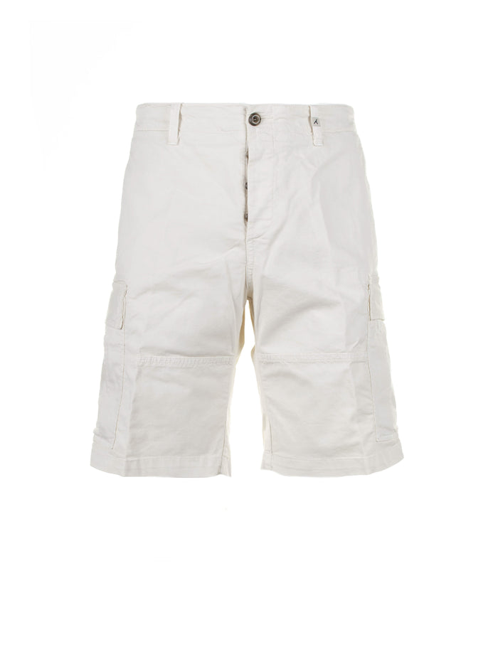 Myths Cream Bermuda Shorts