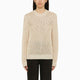 Isabel Marant Recycled Polyester Ecru Crew-Neck Jumper
