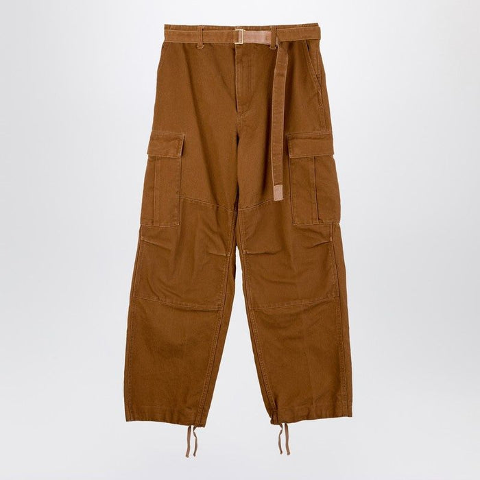 Sacai X Carhartt Wip Beige Cotton Cargo Trousers