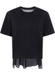 Sacai Nylon Twill Mix Cotton Jersey T-Shirt