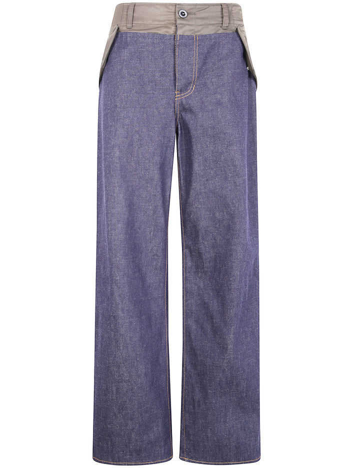 Sacai Wide Leg Denim Pants
