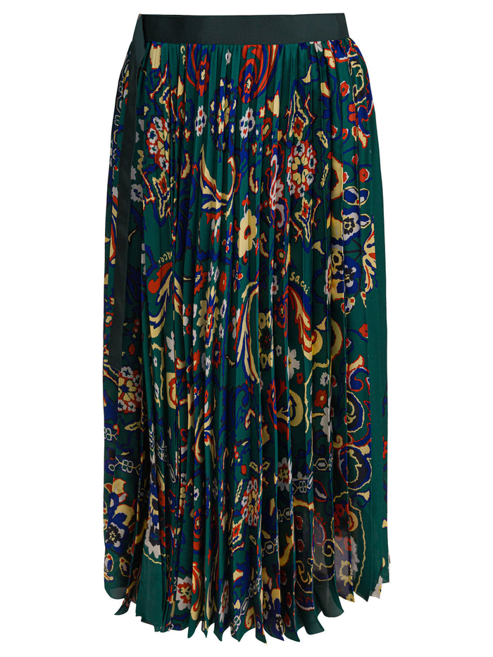 Sacai Green Polyester Skirts