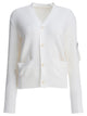 Sacai White Cotton Blend Knitwear
