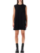 Sacai Sacai Short Dress With Contrasting Pleated Back