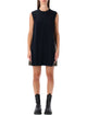 Sacai Sacai Short Dress With Contrasting Pleated Back