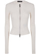 Ann Demeulemeester Terna Cropped Zipped Cardigan Cotton