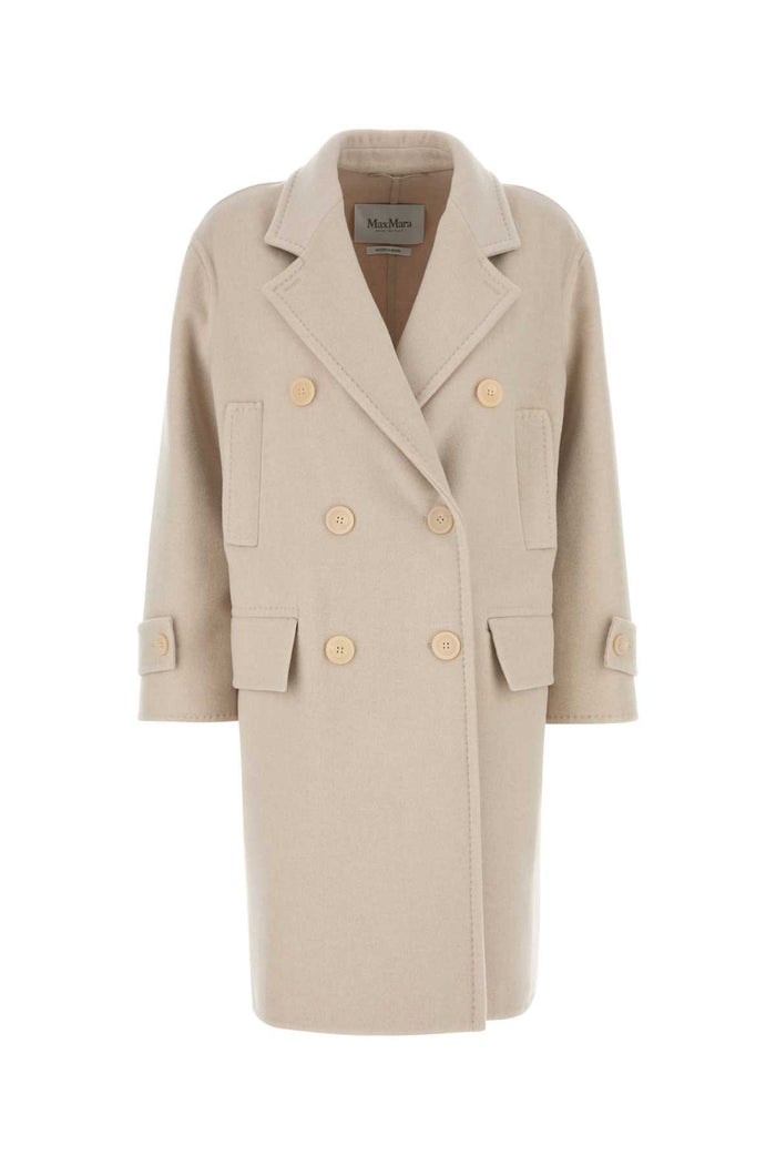 Max Mara Sand Wool Blend Nogara Coat