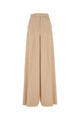 Max Mara Cream Wool Ninfa Wide-Leg Pant