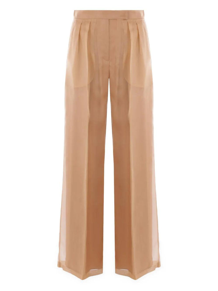 Max Mara Organza Pleated Trousers