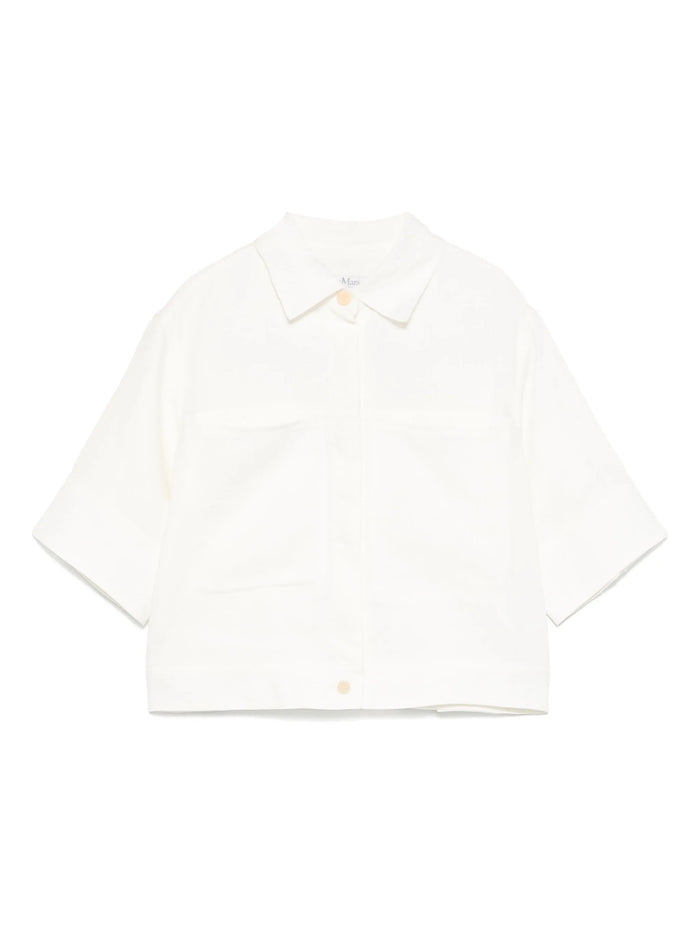 Max Mara White Flaxlinen Rito