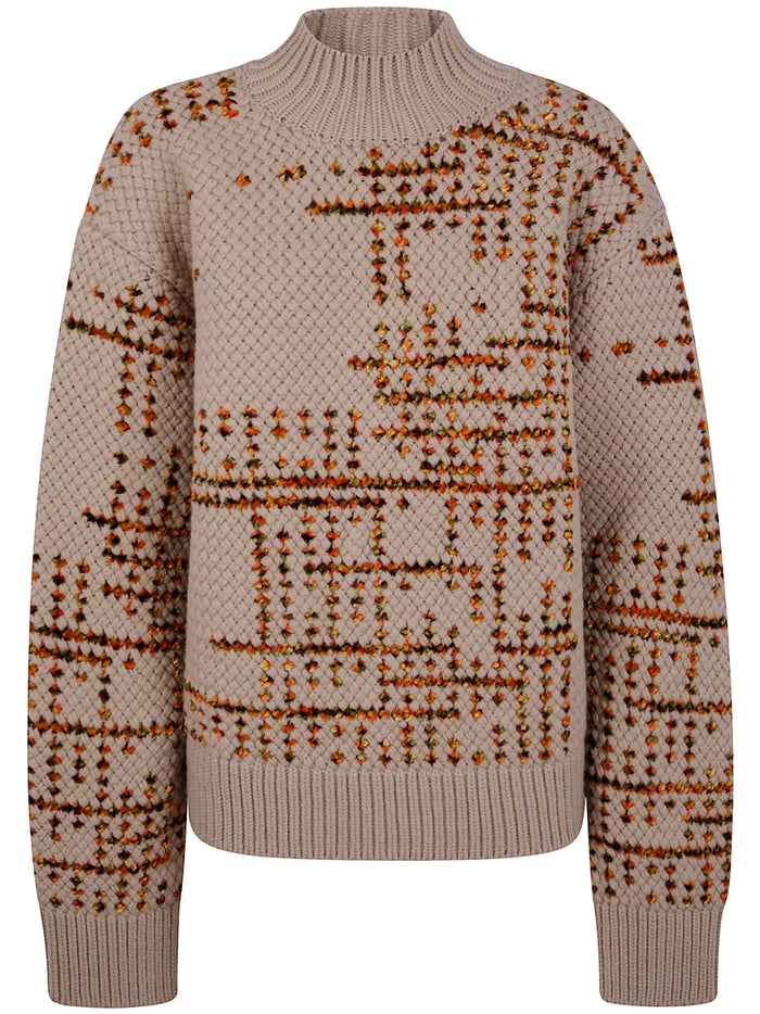 Dries Van Noten Crew Neck Sweater In Mixed Wool