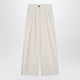 Mkdt Studio Wide Écru Trousers In Cotton