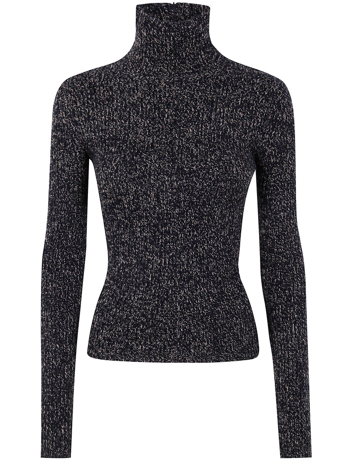 Max Mara Azulene1234 - Wool And Cashmere Mouliné Turtleneck Jumper