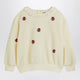 Mini Rodini Ivory Sweatshirt With Embroidered Ladybugs