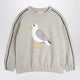 Mini Rodini Gray Sweatshirt With Seagull Print
