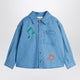 Mini Rodini Light Blue Denim Shirt With Musical Notes