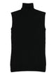 Max Mara Sportmax Turtle Neck Sleeves Less Woven "Vertigo" Top