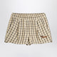Mini Rodini Beige Shorts With Check Pattern