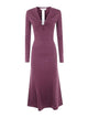 Twin-Set Dark Red Viscose Polyamide Polyester Elastane Dress