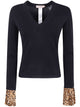 Twin-Set V Neck With Animalier Print