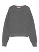 Twin-Set Grey Wool Knit Sweater