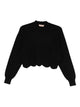 Twin-Set Black Scalloped Hem Knitted Sweater