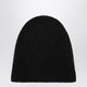 Roberto Collina Black Cashmere Ribbed Beanie