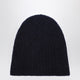 Roberto Collina Cashmere Ribbed Navy Hat