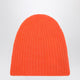 Roberto Collina Orange Cashmere Ribbed Beanie