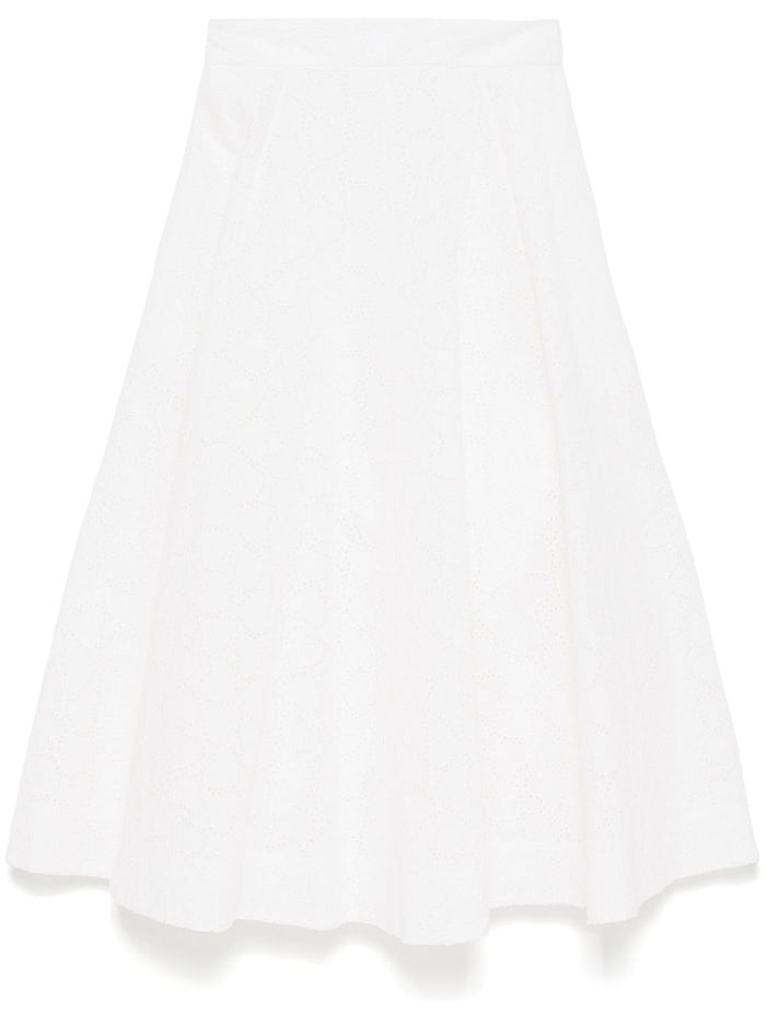 Zimmermann Crush Cotton Midi Skirt