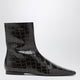 Toteme Brown Crocodileeffect Leather Chelsea Boots With Zip