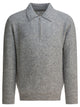 Nn07 Grey Baby Alpaca Blend Polo Shirt