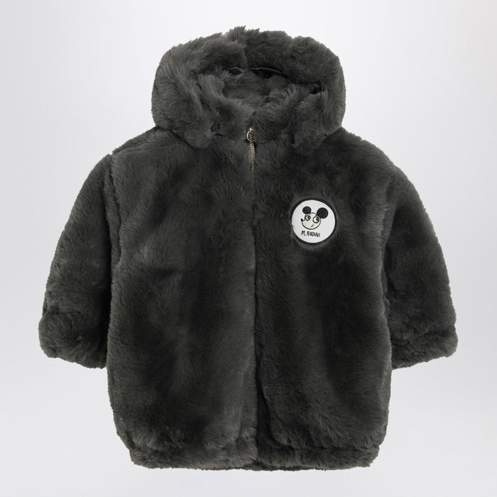 Mini Rodini Ritzratz Patch Faux Fur Jacket