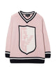 Emporio Armani Pullover V-Neck Coat Of Arms Ea
