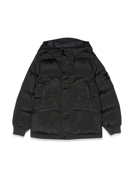 Stone Island Down Jacket Blouson Side Logo Patch